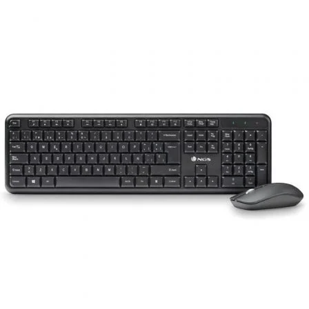 NGS Serenity Kit Teclado y Ratón Inalámbricos Negro QWERTY Español